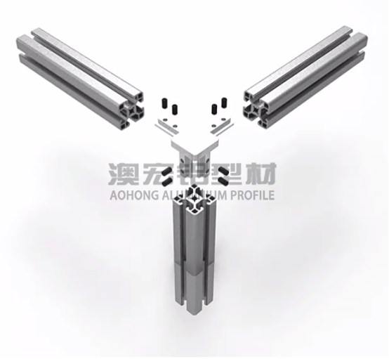 鋁型材配件 使用在正方形型材，30鋁型材或40鋁型材框架中，兩根橫向型材減去30、40mm，立柱減去一定的厚度距離，搭配頂絲擰緊固定。<br />
	<p>
		&nbsp; &nbsp; &nbsp; &nbsp; 澳宏鋁業(yè)是鋁型材廠家，專注鋁型材定制，其鋁型材型號和鋁型材配件齊全，想了解更多鋁型材連接方式，歡迎電詢：13381909160。
	</p>
	<p>
		<br />
	</p>
	<p>
		<br />
	</p>
	<p>
		<br />
	</p>
<div style=